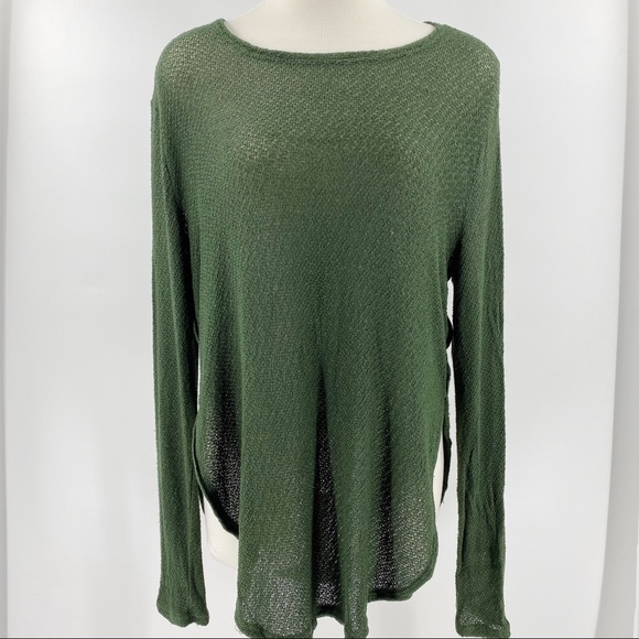 Abercrombie & Fitch Sweaters - Abercrombie & Fitch grey knit light green sweater